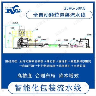 25-50kg全自动颗粒包装流水线